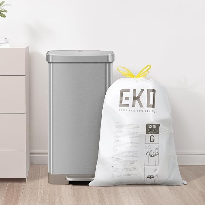 EKO 21 Gallon / 50-90 Liter, Extra-Strong Garbage Bags, Fresh Floral Scent - Image 3