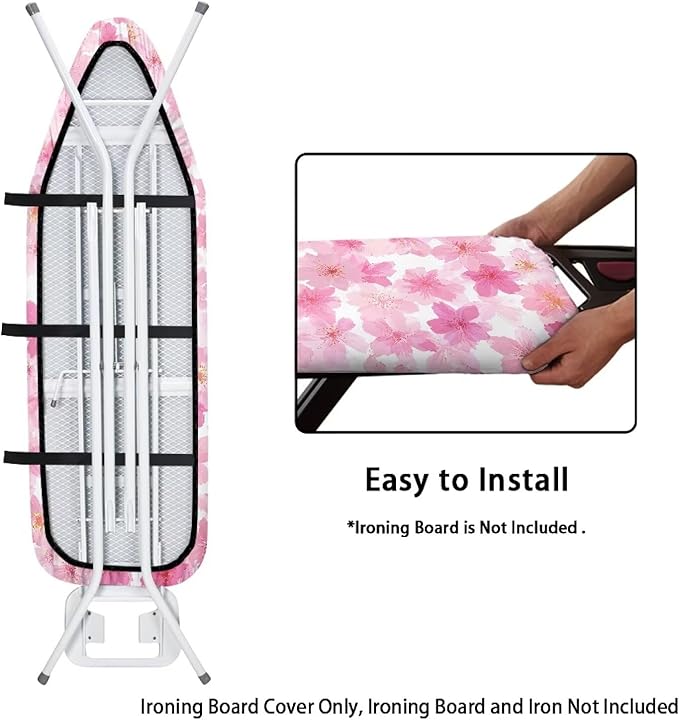 Pink Floral Ironing Board Cover - Image 4