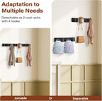 2 Pack Coat Rack Wall Mount, Pine Soild Wood Large Coat Hanger - Image 4