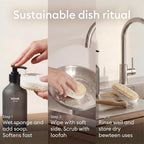 Vove Cleaning Duo, Bamboo Dish Brush Set and Natural Dish Sponges, - Image 8