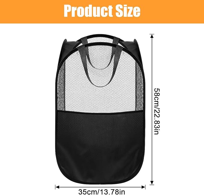 9Pcs Mesh Hamper Pop up Hampers - Image 2