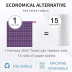 Homaxy 100% Cotton Terry Kitchen Dish Cloths, Ultra Soft and Absorbent Dish - Image 7