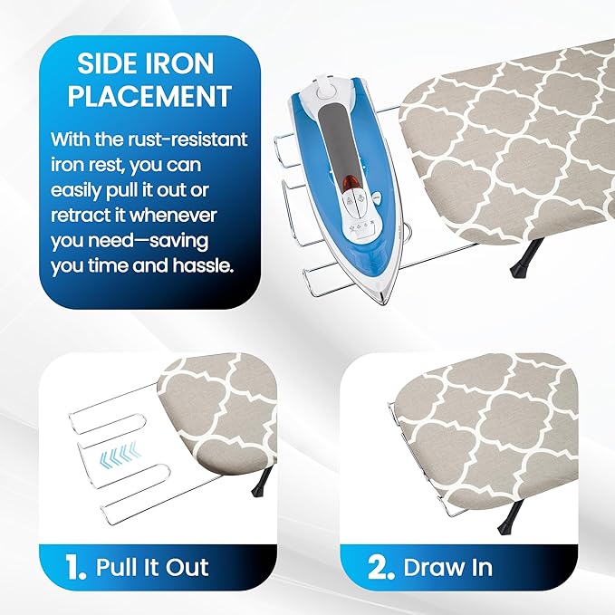 Metal Mesh Panel Tabletop Ironing Board | Foldable Iron Board | Heavy Duty - Image 2