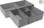 Criusia Foldable Underwear Drawer Organizer, Closet Dividers, Storage Box by Criusia