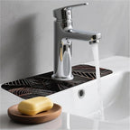Kitchen Sink Splash Guard，Black cat hiding in jungle Faucet Mat Sink - Image 2