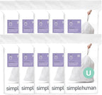simplehuman Code U 200 Count, Dispenser Pack Custom Fit Liners, Drawstring by Simplehuman