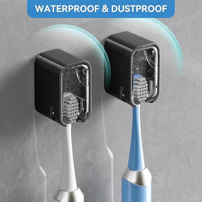 Toothbrush Holders for Bathroom【Innovation Single Slot Design】 2PCS Toothbrush - Image 2