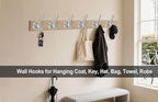Brushed Nickel Robe Hooks Towel Hooks, 3 Pack Coat Hook Heavy Duty Mudroom Hook - Image 7
