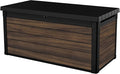 Keter Signature Collection 150 Gallon Resin Deck Box Organization and Storage for Patio Outdoor Cushions, Throw Pillows, Garden Tools and Pool Supplies, Rosewood by Keter