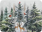 Pine Tree Dish Drying Mat for Kitchen Counter 18x24 Inch Forest Deer Absorbent by Giwawa