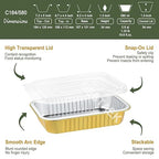 6" x 4" Shallow Heavy-Duty Aluminum Foil Pans - Image 3