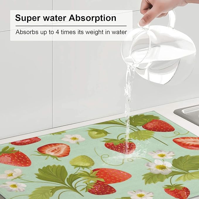 Large Dish Drying Mats For Kitchen Counter Microfiber Kitchen Drying Mat XL - Image 6