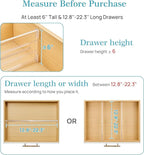 Vtopmart 6 Pack 6" Tall Upgrade Drawer Dividers - Image 2
