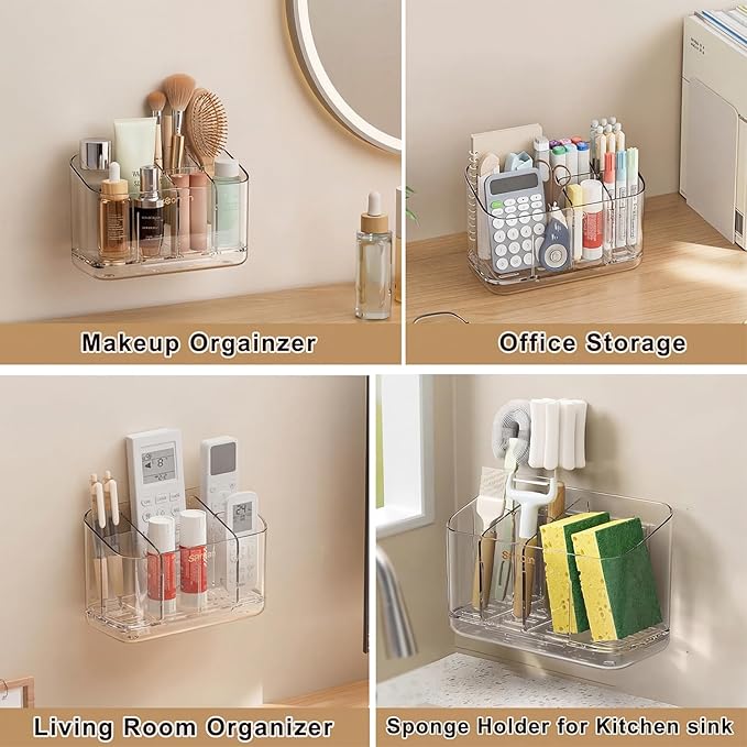 Toothbrush Holder for Bathroom Wall Mounted, 5 Slots Acrylic Toothbrush and - Image 4