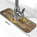 Sunflower On Board Rustic Yellow Summer Fall Live Laugh Love Kitchen Sink by WILL+BUDXEG