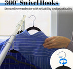 Smartor Black Velvet Hangers 60 Pack, Space Saving Clothes Hangers - Image 7