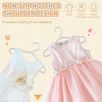 60 Pack White Baby Hangers 11.42 Inch & 12.91 Inch Each 30 Pack - Image 3