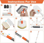 Long Handled Scrub Brush for Shower，3-in-1 Cleaning Brushes - Image 7