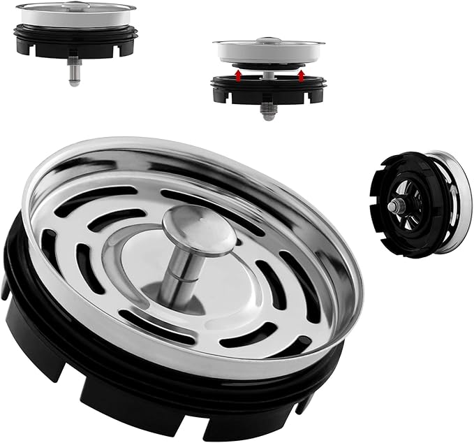 CLEESINK Kitchen Sink Strainer and Stopper Combo by CLEESINK