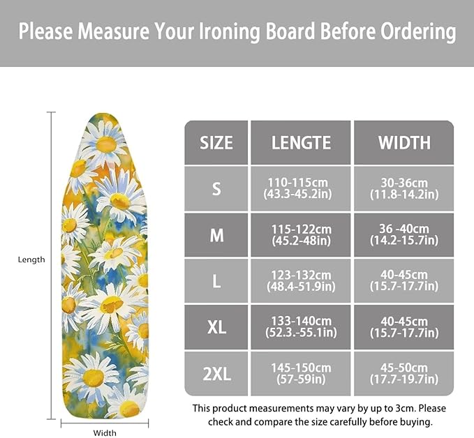 Ironing Board Cover, Floral Ironing Board Cover, Large Ironing Board Covers - Image 5