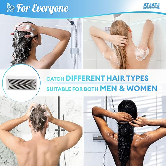 Large Shower Hair Catcher Wall, Bathroom Tub Hair Catcher Drain Protector - Image 7