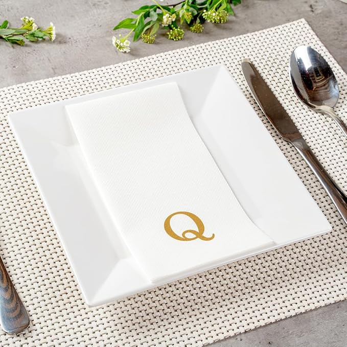 Luxenap 15.8 X 7.9 Inch Linen-Feel Guest Towels, 2000 Lettered Hand Towels - Image 7