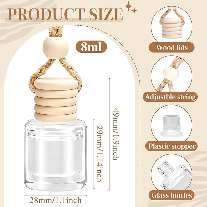 AROIC 6 Pack Car Air Freshener, Mahogany Premium Woody Car Air Freshener - Image 6