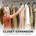 30 Pack Velvet Hanger for Shirt Pants Dresses Skirts Suits Jackets - Image 6