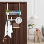 Over The Door Hooks Organizer, Coat Rack Over The Door Storage Hanger Towel Rack - Image 4