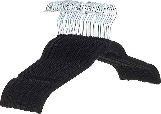 Amazon Basics Space-Saving Slim Velvet Non-Slip Clothes Hangers by AmazonBasics
