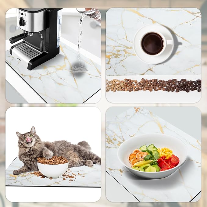 Sofort Dish Drying Mat for Kitchen Counter, Super Absorbent Drying Mats for - Image 4