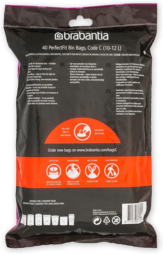 Brabantia PerfectFit Trash Bags Thick Plastic Trash Can Liners - Image 2