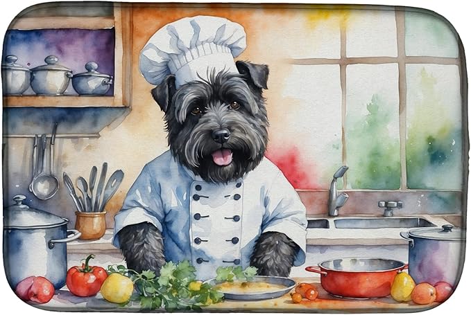 Caroline's Treasures DAC6217DDM Bouvier des Flandres The Chef Dish Drying Mat by CarolinesTreasures