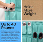 GORILLA GRIP Over the Door Shoe Organizer, 24 Large Breathable Mesh Pockets - Image 3