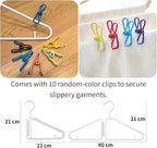8 Pcs Foldable Hangers, Plastic Collapsible Hangers, Portable Folding Clothes - Image 2