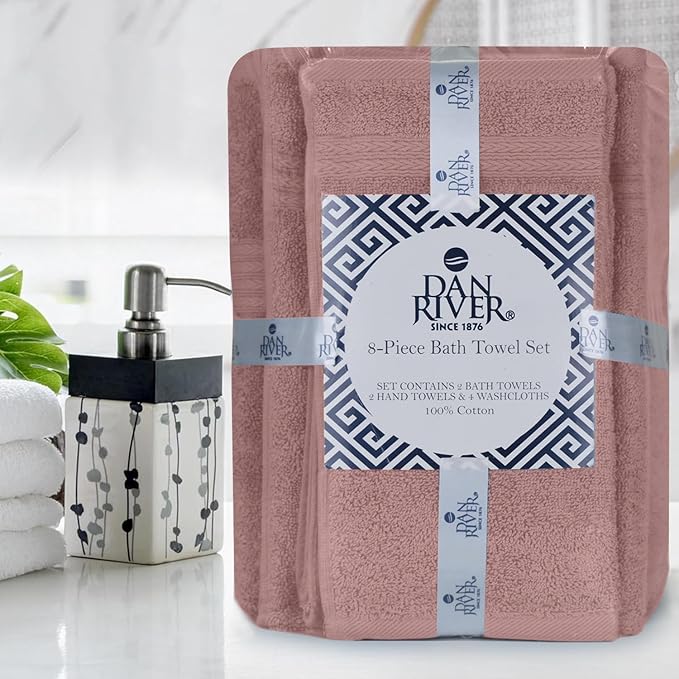 DAN RIVER 8 PC Luxury Bath Towels - Image 8