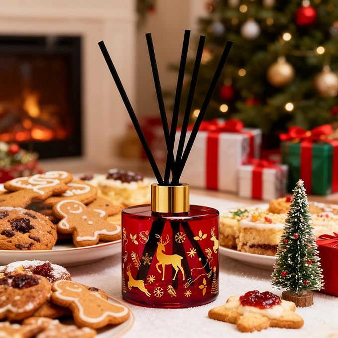 Reed Diffuser Set, Gingerbread Joy Christmas Oil Diffuser - Image 6