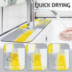 MCALK Yellow Kitchen Sink Faucet Mat Splash Guard, Absorbent Quick-Dry Kitchen - Image 2