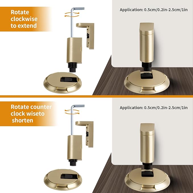 Bak Bo Windproof Door Stoppers 3 Pack Adjustable Bottom of Door Holder Indoor - Image 3