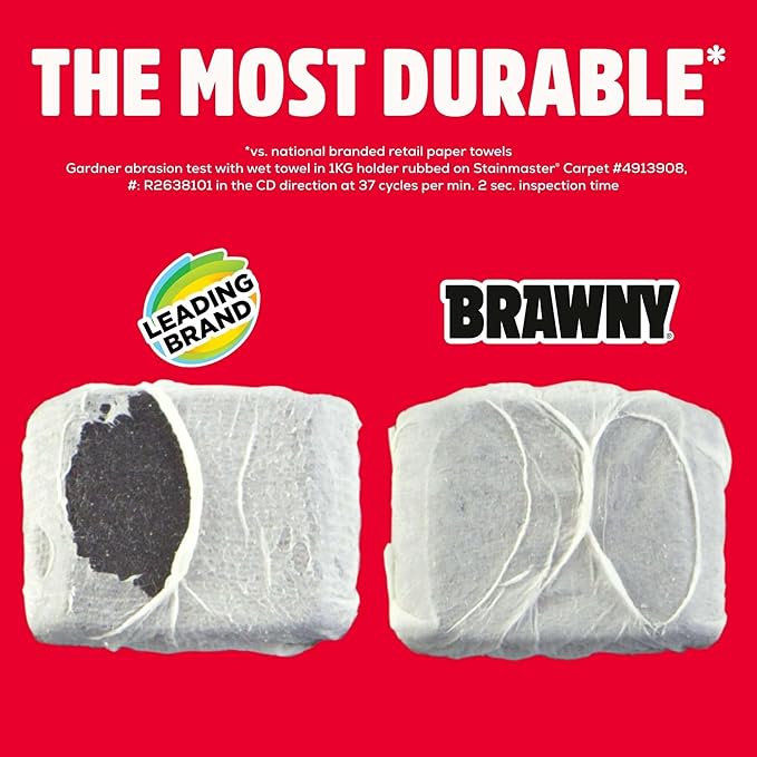Brawny Tear-A-Square 3-Ply Paper Towels, 8 Triple Rolls = 24 Regular Rolls - Image 3