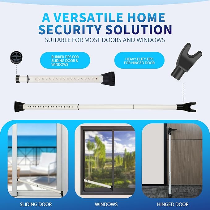 2025 Upgraded 2-in-1 Door Security Bar & Sliding Windows Bar, Adjustable Heavy - Image 2