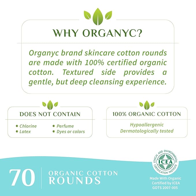 Organyc 100% Certified Organic Cotton Makeup Pads – Natural Unbleached Makeup - Image 5