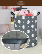 HUNRUNG Laundry Hamper, Large Canvas Fabric Lightweight Storage Basket Toy - Image 4