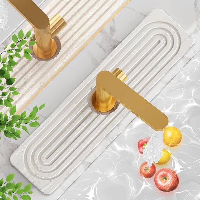 Stone Quick Dry Faucet Mat for Kitchen Sink Stone Faucet Mat for Kitchen Sink - Image 8