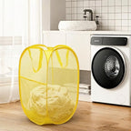 The upgraded pop-up laundry basket features a breathable side pocket mesh design - Image 6
