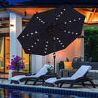 ABCCANOPY Durable Solar Led Patio Umbrellas with 32LED Lights 9FT (Navy Blue) - Image 9