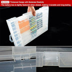 Fielect AAA/AA/C/D Battery Storage Case Holder Organizer Box Transparent - Image 4