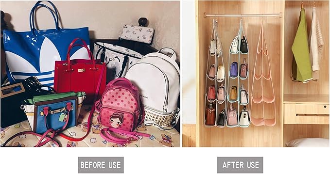 AARAINBOW 1 Pack Hanging Handbag Purse Organizer, Handbag Organizer - Image 3