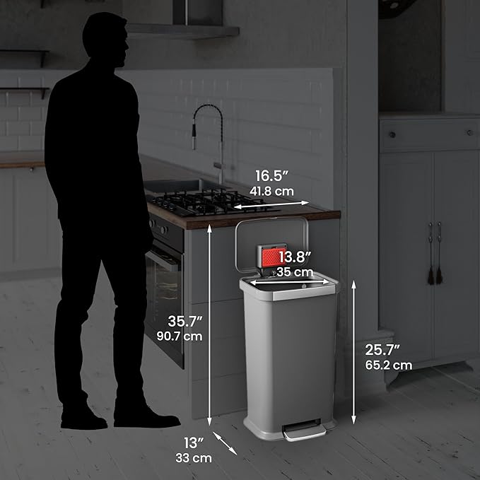 iTouchless SoftStep 13.2 Gal / 50L Step Pedal Kitchen Trash Can - Image 6