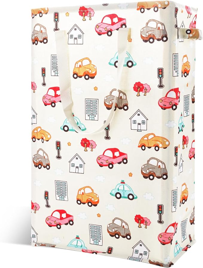 Odonata Slim Laundry Hamper Handles Collapsible Laundry Basket Thin Dirty by Odonata